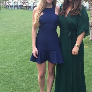 Finders Keepers navy blue cocktail dress